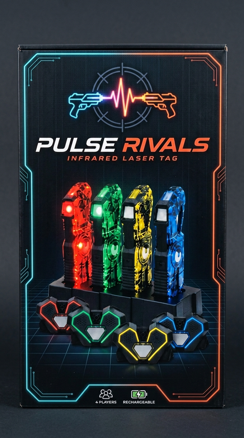 Pulse Rivals Infrared Laser Tag - 4-Player Family Set